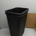 Rubbermaid Commercial 295700BK Deskside Plastic Wastebasket, Rectangular, 10 1/4 gal, Black (2)