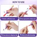 MJB Drenubal 12 Color Color Nail Art Pens, Nail Polish Pens Set Drawing Painting Point Liner Acrylic Painted Pen Kit, Waterproof and Quick-drying Nail for DIY Nails Art Design Manicure Tools