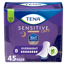 TENA Sensitive Care Incontinence Pads, Bladder Control & Postpartum for Women, Overnight Absorbency, Extra Coverage - 45 Count