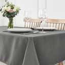 maxmill Rectangle Tablecloth Weaved Pattern Waterproof Spillproof Wrinkle Free Table Cloth, Kitchen Dining Tabletop Decoration, Fabric Table Cover for Holiday Parties, 52 x 70 Inch, Charcoal Gray