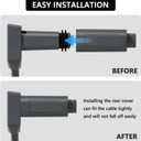 2 x Starlink Cable End Caps, 2 PCS Starlink Cable Protection Caps Compatible with Starlink Gen 2 Cable End Cap Starlink Accessories-Gray