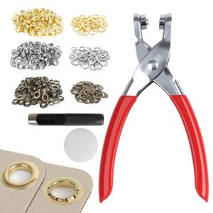 603Pcs 1/2 Inch Grommet Tool Kit, Grommet Eyelet Pliers Kit with 300 Sets Metal Eyelets with Washers(Gold, Silver and Copper), Eyelet Grommet Hand Press kit for Fabric, Leather, Shoes, Belt, Crafts
