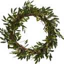Nearly Natural 20in. Artificial Olive Wreath