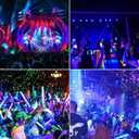 XYCN 2 Pack 100W LED Black Light, Blacklight Flood Light with Plug and Switch, IP66 Waterproof Neon Glow for Party, Halloween, Fluorescent Poster, Body Paint, Aquarium
