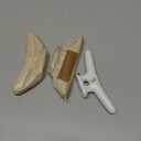 Wowser Rustic Weathered White Cast Iron Boat Cleat Wall Hooks, Nautical Home Dcor, 4.75 Inches, Set of 3