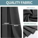 ChrisDowa Blackout Curtains 48 inches Long for Bedroom - 2 Panels Set Grommet Thermal Insulated Room Darkening Curtains for Living Room (Dark Grey, 42 x 48 Inch)