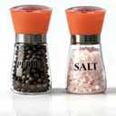 Salt and Pepper Grinder Set of 2 - Refillable Mills & Shakers with Adjustable Coarseness, Easy Clean for Kitchen, Restaurant & Outdoor (Orange)