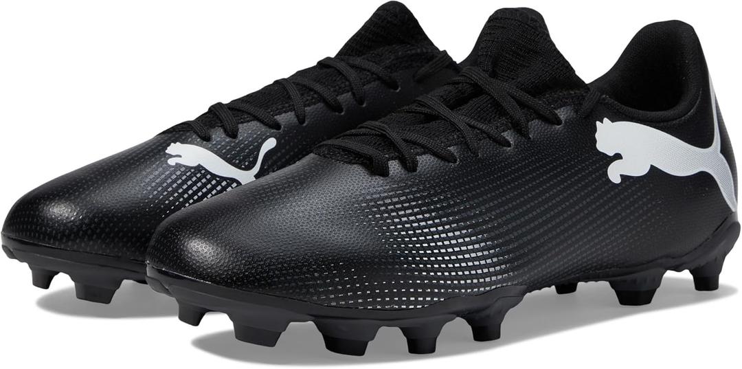PUMA Men's Future 7 Play Firm, Artificial Ground Soccer Cleats Sneaker (7 , Black/White)