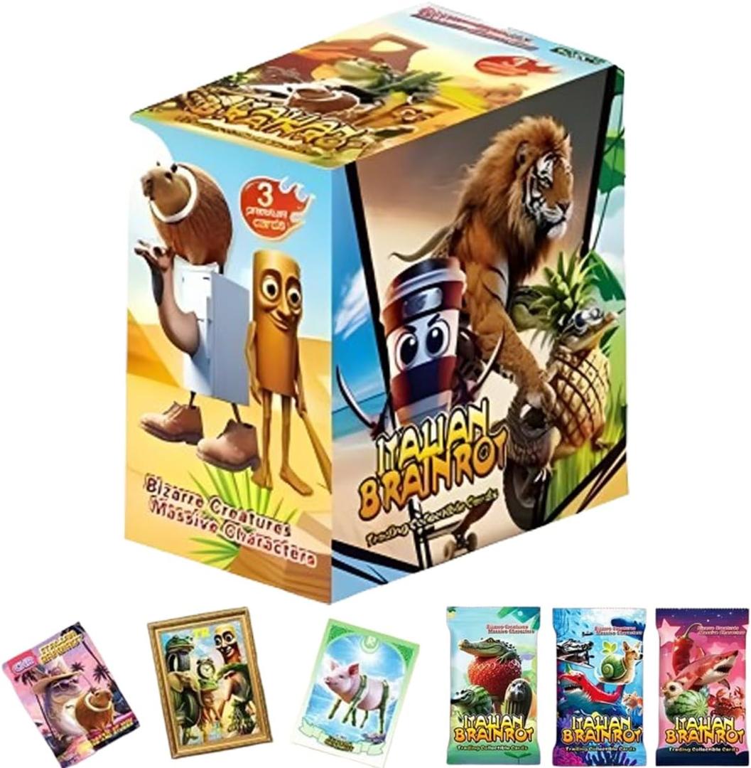 90PCS Italian Brainrot Cards,Collection Tralalero Tralala and Tung Tung Tung Sahur,Fun Fantasy Animal Cards,for Fans/Kids/Collectors Gold Card Flash Card Collection Gifts (No Repetition)