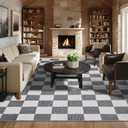 Checkered Rug 2x3 Washable Soft Rug Low-Pile Boho Rugs for Living Room with Non-Slip Backing for Bedrooms, Classroom, Dining Room, Office, Kids Playroom