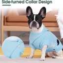 Kuoser XS Dog Sweater for Teacup Puppies | Foldable High Neck Warm Chihuahua on Morning Walks, Snuggly Knit with Easy-On Sleeve Holes, Blue XS (XS (Chest: 11.8'' / 30cm))