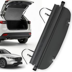 Trunk Cargo Cover for Mazda CX5 2026 2025 2017-2024, with Carbon Fiber Texture EndsCX-5 Accessories, Anti-Peeping Retractable Security Shade, Privacy Screen Extra Cover