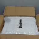 Bwarm Multizone Heated Mattress Pad King, Electric Mattress Pad Sherpa Fleece Bed Warmer with 9 Heat Settings, 1-12 Hours Auto Off Deep Pocket, Machine Washable, Wave White King 78" x 80"