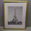 upsimples 16x20 Picture Frame, Display Pictures 11x14 with Mat or 16 x 20 Without, Wall Hanging Poster Frame, Gold, 1 Pack