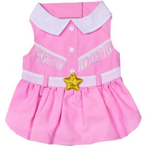 Doggy Parton Pink Cowgirl Collared Dress - S