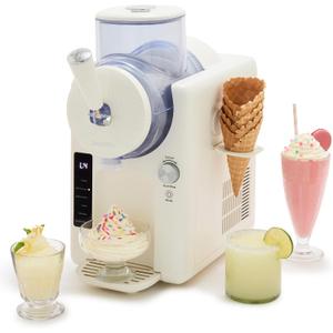GreenPan Frost Ice Cream Maker & Slushie Machine, Mixing Bowl included, Soft Serve, Sorbet, Margaritas, Milkshakes, Frozen Yogurt, No Pre-Freezing, Ready in 15 Mins, 6 Modes, Self-Cleaning, Cream