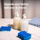 KIVY Glass Soap Dispenser Set [INCL. Waterproof Labels] - Glass Soap Dispenser with Pump - Hand Soap and Dish Soap Set - for Kitchen, Shower & Bathroom - Refillable (Matte White)