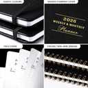 3 x 2026 Planner - Planner 2026, JAN 2026 - DEC 2026, 9" x 11", 2026 Weekly Monthly Planner, Elastic Closure, Tabs, Spiral Bound, Black (8" x 10")