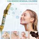 SR SUN RISE Filtered Shower Head with Handheld High Pressure 9 Spray Mode Showerhead Detachable Shower Head Water Softener Filters Beads for Hard Water Remove Chlorine 4 Filters Brushed Gold