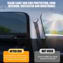 Mandark Car Window Sun Shades, 2PCS Magnetic Vehicle Rear Side Sunlight UV Privacy Protection Cover, Breathable Automotive Block Light Sunshade for Rest Camping, Universal Fit(Back)