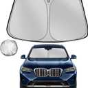 Windshield Sun Shade for 2018-2025 2026 BMW X3 Foldable Sun Sunshade for Car Front Window Blocks UV Rays and Heat Automotive Interior Protector Custom Fit Accessories