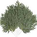 36pcs Artificial Italian Ruscus Greenery Stems 21" Faux Greenery Picks Silk Willow Leaves Stems Hanging Spray for Wedding Arch Bridal Bouquet Table Centerpieces Crafts Vase Filler Home Decor