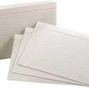 Oxford Ruled Index Cards, 5" x 8", White, 100 Per Pack (40165)