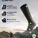 DANISH ENDURANCE Knee High Hiking Socks, Merino Wool, Long Thermal Socks, for Women & Men (Large, Multicolor (1xblack, 1xlight Grey, 1xgreen) - 3-pack)