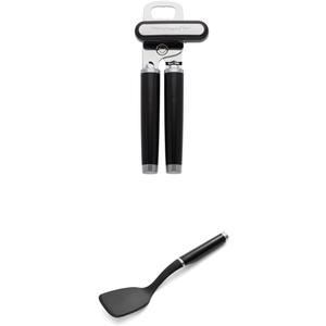 KitchenAid Classic Multifunction Can Opener/Bottle Opener, 8.34-Inch, Black & KitchenAid KE001OHOBA Classic Solid Turner, One Size, Black 2
