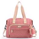 Tuwubi Diaper Bag Tote,Baby Diaper Bag with Pacifier Case Large Travel Diaper Tote Caddy for Mom and Dad Multifunction Large Baby Bag - M-Pink