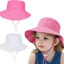 Baby Sun Hat Toddler Bucket Hats Summer Sun Protective Kids Beach Hats Wide Brim Outdoor Camping Hat for Boys Girls