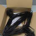 Wire Metal Hangers 100 Pack, Black Slim Clothes Hanger 16 Inch 12 Gauge, Bulk Dry Cleaner Hangers for Standard Size Coat, Suits, Shirts, Pants, Skirts