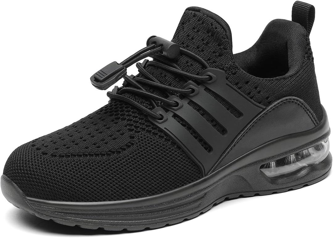 Kids Sneakers for Boys Toddler Girls Tennis Shoes Unisex Athletic Running Cushion Lightweight Sneaker Comfy Walking (3.5 Big Kid, All Black)