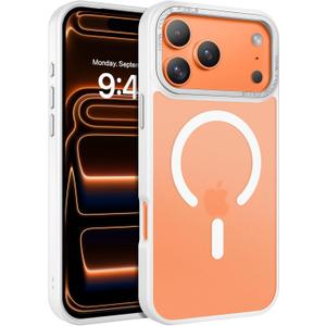 BENTOBEN Magnetic for iPhone 17 Pro Max Case 6.9" 2025, [Compatible with Magsafe] Slim Cute Matte Translucent Shockproof Drop Protective Bumper Women Men Phone Cover for iPhone 17 ProMax, White