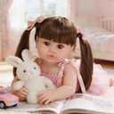 SCOM Lifelike Reborn Dolls Girl -20 Inch Realistic Baby Doll Newborn Baby DollsLifelike Baby Doll Silicone Toddler Clothes Gift Set for Age 3+