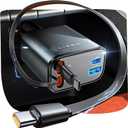 LISEN Retractable Car Charger USB C [Upgraded Dual Type C] 69W Fast 4 in 1 Car Charger for iPhone 17, Valentines Day Gifts for Him Her Men Women, Car Accessories for Galaxy S25 Phone 17 Pro Max 16 15 (Grey)