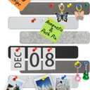 Bulletin Board, Jeethemy Felt Pin Board Bar Strips, Self Adhesive Cork Boards for Walls with 35 Push Pins for Bedrooms Offices Home Decoration,8 Pack,Black/Grey/White/Light Grey