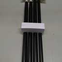 TONIAL Curtain Rod 32 to 58 Inch(2.6-4.8ft), Telescoping Splicing 3/4 Drapery Rods for Windows 20 to 53 Inch(1.7-4.4ft), Decorative Single Rod with Small Cap Finial, Black