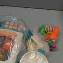 CUTE STONE Microwave Toys Kitchen Play Set, Kids Pretend Play Electronic Oven with Play Food, Kids Cookware Pot and Pan Toy Set, Cooking Utensils,Great Learning Kitchen Toys for Girls Boys