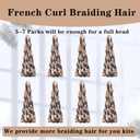 French Curl Braiding Hair 24Inch 8Packs French Curl Crochet Braids Short Curly Crochet Hair Skin-friendly Bouncy Synthetic knotless Braiding Extensions (P27/33, 24inch)