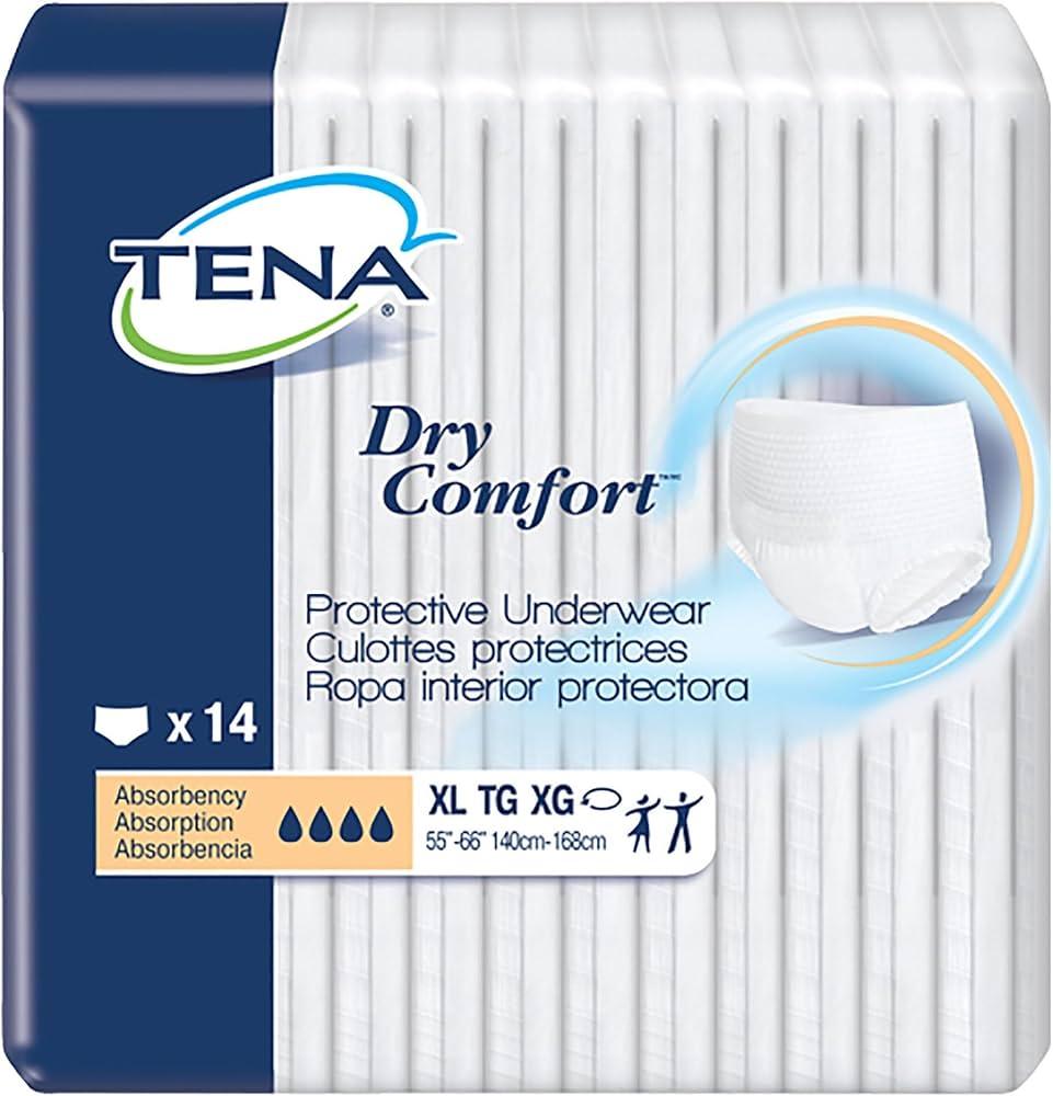 TENA Dry Comfort Protective Underwear, Incontinence, Disposable, Moderate Absorbency, XL, 56 Count