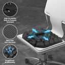 Upgrade Air Inflatable Pressure Relief Seat Cushion, Comfortable 3D Travel Seat Cushion Optimal Support for Long Sitting in Car, Air Travel, Office Chairs