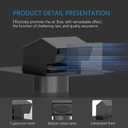 Roof Vent Cap - Hon&Guan 6 Inch Roof Vents for Houses Galvanized Steel 6'' Exhaust Vent Wall Vent with Damper for Ventilation System, Black