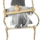 Amosfun Santa Claus Climbing on Rope Ladder Christmas Tree Ornaments Hanging Pendant Plush Swedish Gnome Figurine Ornaments for Christmas Tree Door Wall Decoration