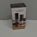 Electric Salt and Pepper Grinder Set - Rechargeable Automatic Salt and Pepper Shakers, Kitchen Appliances with External Adjustable Coarseness, Larger Hopper for Cooking, Home Gifts(2 Pack,Black/Black)