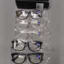 CCVOO Reading Glasses for Women/Men, Eyeglasses, Blue Light Readers for Women/Men, Computer Eye Glasses, Cheaters (2 Black/ 2 Transparent/ 1 Turtle)