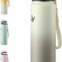 Enerbone 32 oz Insulated Water Bottle, Stainless Steel Bottle with Carrying Strap, Double-Wall Vacuum Insulation thermos-flask, Leakproof Sports Bottle with Straw, Keep Drinks Cold or Hot for Hours