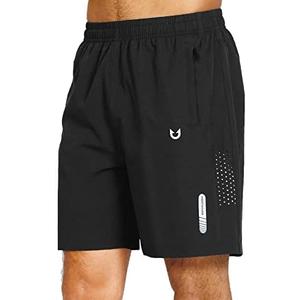 NORTHYARD Men's Athletic Running Shorts Quick Dry Workout Shorts 7"/ 5"/ 9" Lightweight Sports Gym Basketball Tennis Hiking, 2XL, Black