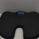 Everlasting Comfort Doctor Recommended Memory Foam Seat Cushion for Office Chairs & Car - Ergonomic Office Desk Accessories - Cushions for Tailbone Pain Relief, Sciatica (Black, Large)