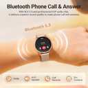 Fitpolo Smart Watch for Women,1.3" AMOLED Touchscreen Fitness Tracker, Make/Answer Calls, Heart Rate SpO2 Monitor,IP68 Waterproof,Sleep Activity Tracking Smartwatch for Android Phones iPhone (Gold)